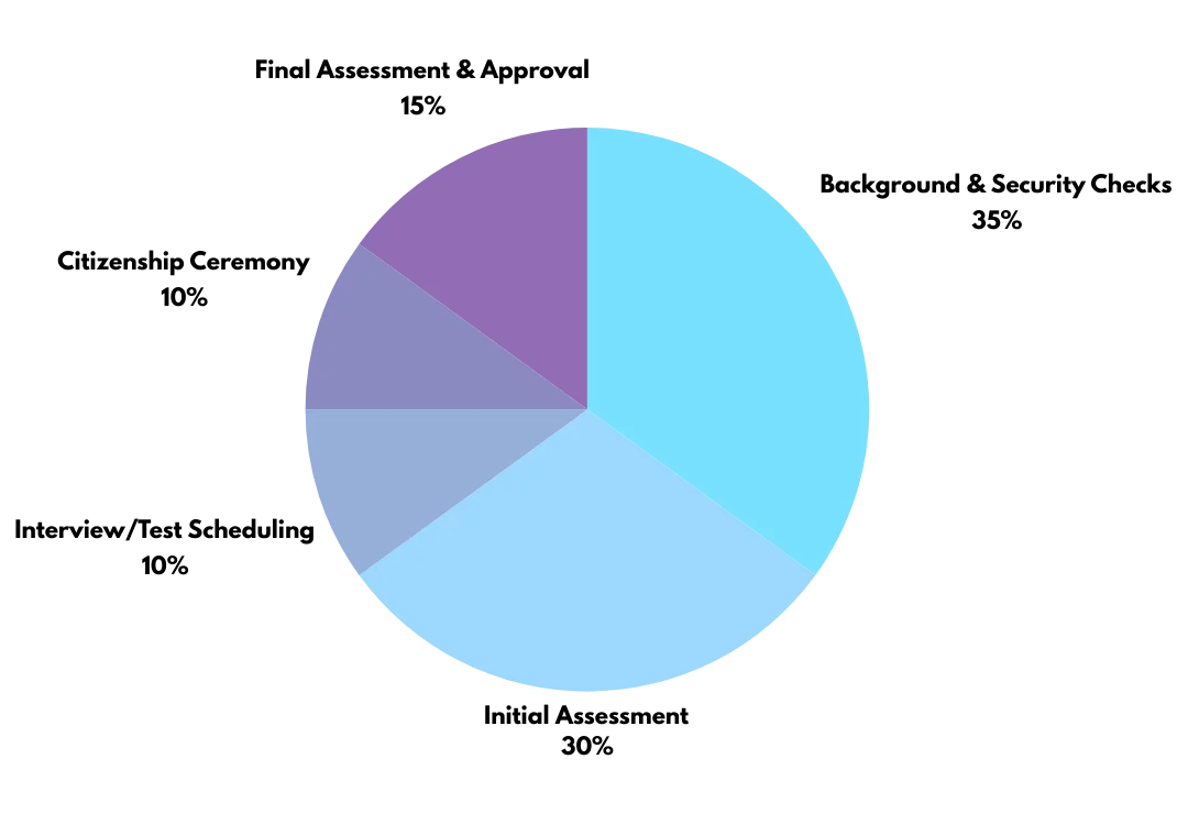 Percentage Breakdown of the Application Process