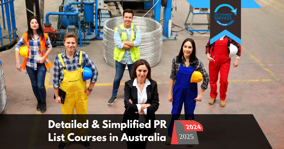 PR List Courses in Australia 2025