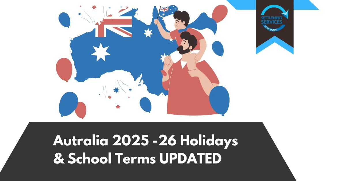 Australia 2025 - 2026 Public Holidays & School Terms